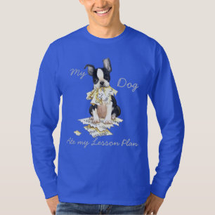 T-shirt Mon Boston Terrier a mangé mon plan de cours