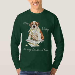 T-shirt Mon Bulldog Met à jour mon plan de leçon