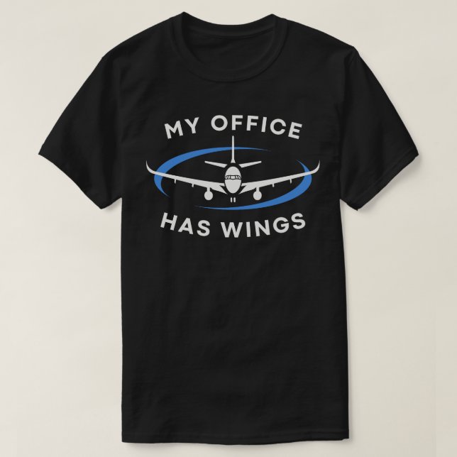T-shirt Mon bureau a des ailes (Design devant)