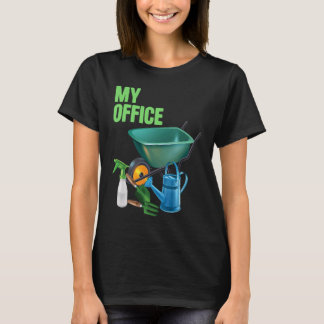 T-shirt Mon bureau Jardin Jardin Jardin Jardins Planti