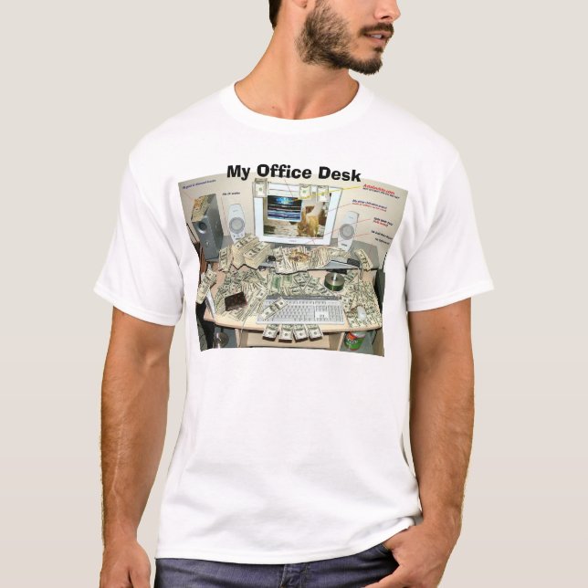 T-shirt Mon bureau, mon bureau (Devant)