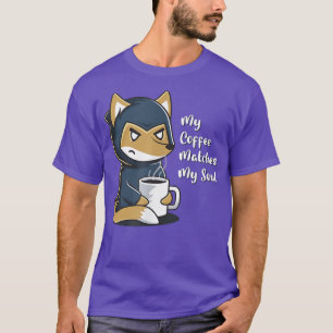 T-shirt Mon Café Correspond Mon Soul Caffeine Gothique Ner
