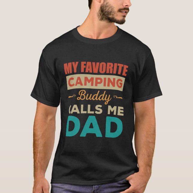 T-shirt Mon Camping Favori Buddy M'Appelle Papa Fanny Camp (Devant)
