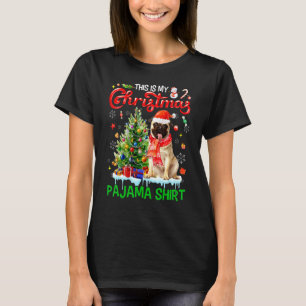 T-shirt Mon Carlin de pyjama de Noël Écarf Père Noël Noël
