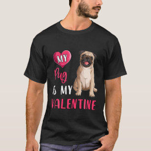 T-shirt Mon Carlin Est Mon Amoureux des chiens Valentin Ch