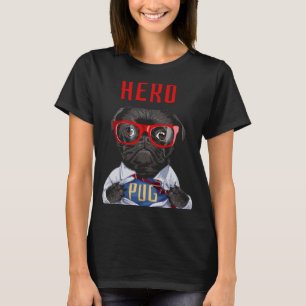 T-shirt Mon carlin est mon super héros drôle de blague de