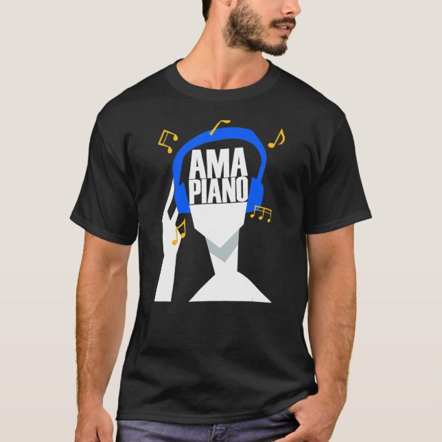 T-shirt Mon casque ne joue qu'Amapiano (Devant)