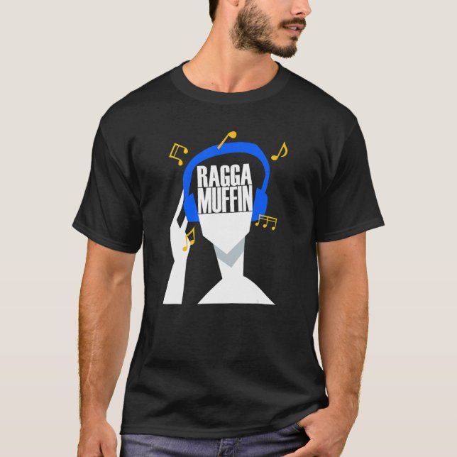 T-shirt Mon casque ne joue que Raggamuffin (Devant)