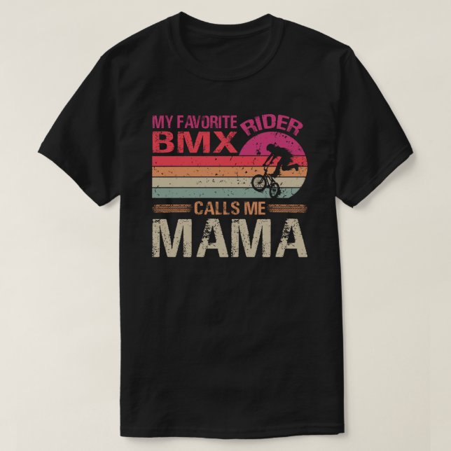 T-shirt Mon cavalier BMX favori m'appelle Fête des pères M (Design devant)
