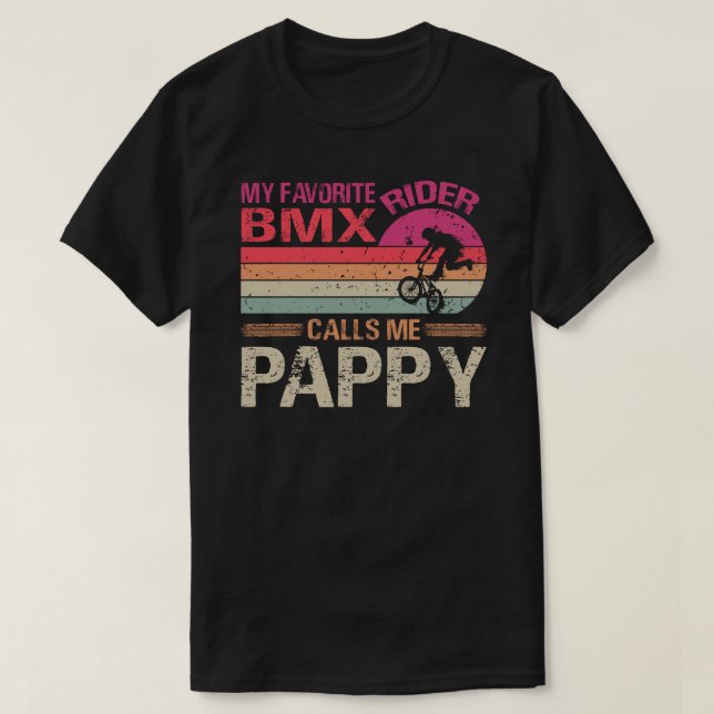 T-shirt Mon cavalier BMX favori m'appelle Fête des pères P (Design devant)