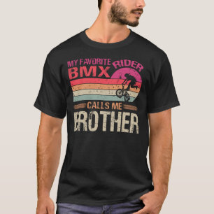 T-shirt Mon cavalier favori BMX m'appelle Da Père Frère