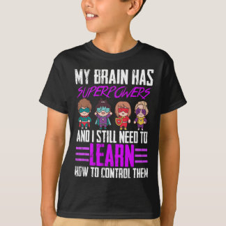 T-shirt Mon Cerveau A Des Superpuissances Epilepsie Sensib