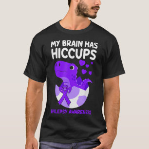 T-shirt Mon Cerveau A Hictasses Purple Ribbon Epilepsie