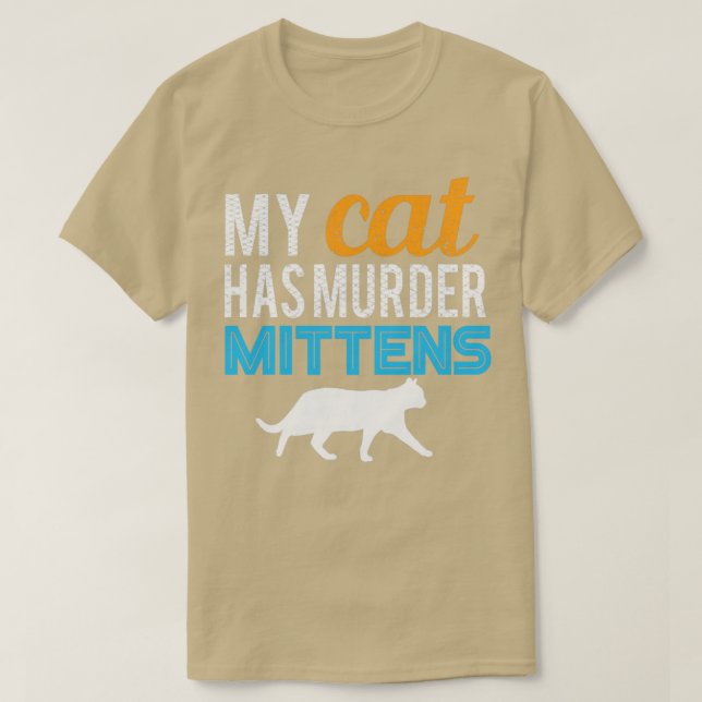 T-shirt Mon chat a des Mittens (Design devant)