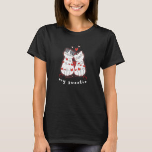 T-shirt Mon chat adoré Coeur Saint Valentin