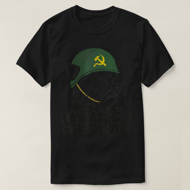 T-shirt Mon Chat Est Communiste (Design devant)