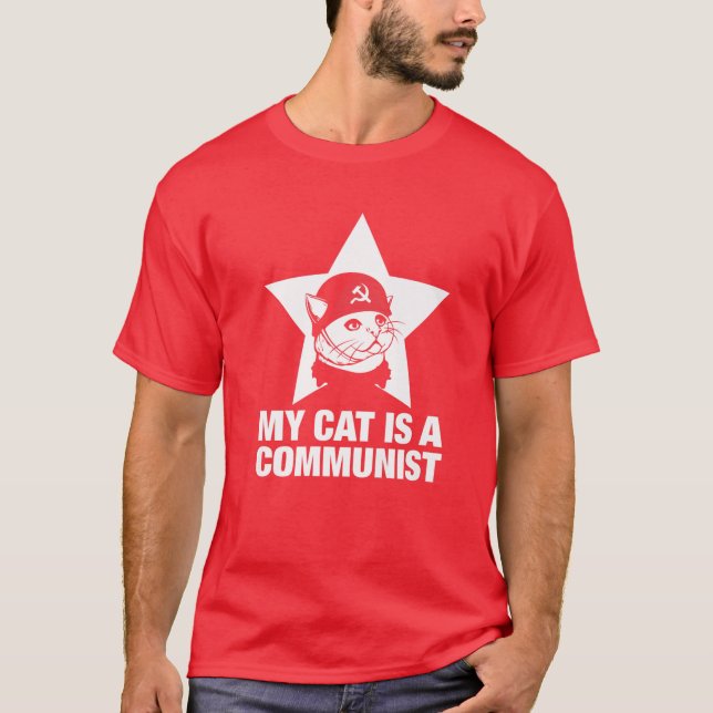 T-shirt Mon Chat Est Communiste (Devant)