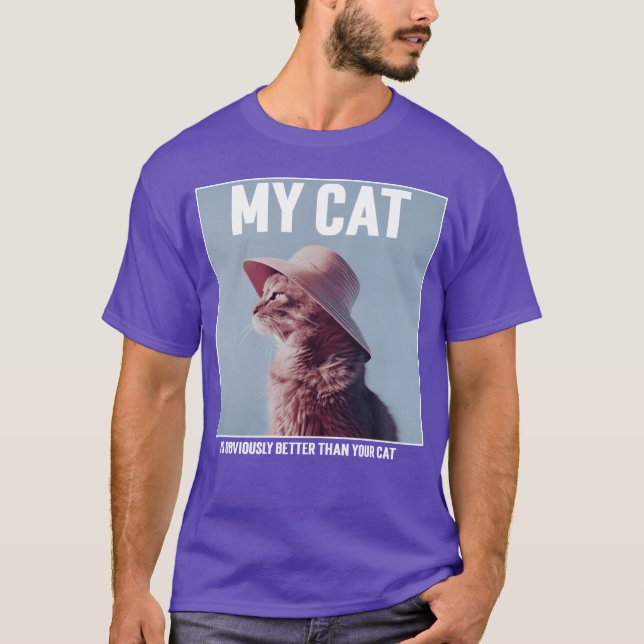 T-shirt Mon chat est évidemment meilleur que votre chat (Devant)