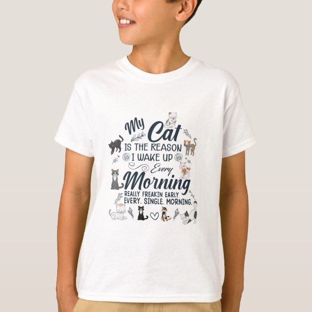 T-shirt mon chat est la raison | conception d'amour félin (Devant)