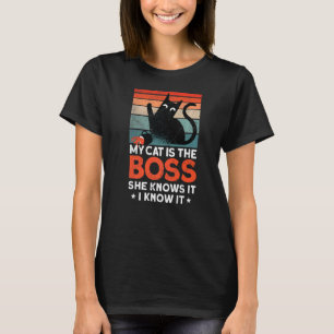 T-shirt Mon chat est le patron Chat Propriétaire de cha
