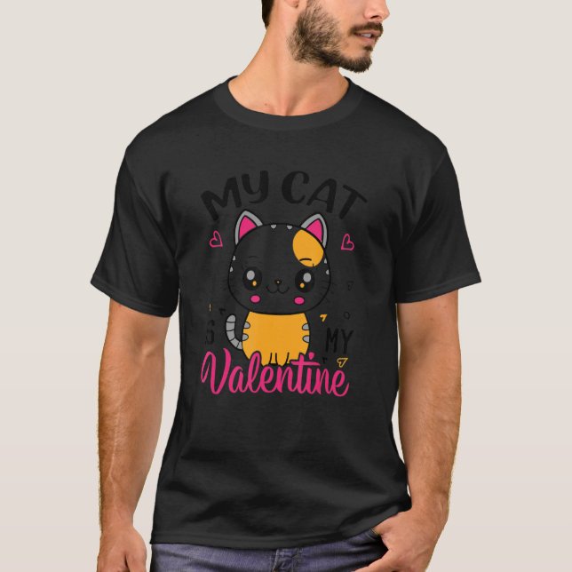 T-shirt Mon chat est ma Saint Valentin_1 (Devant)