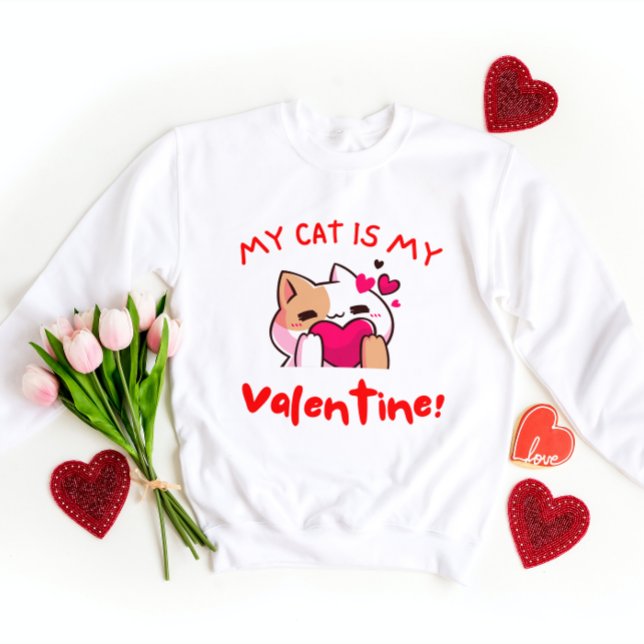 T-shirt Mon chat est ma Saint Valentin | Amoureux des chat (Créateur téléchargé)