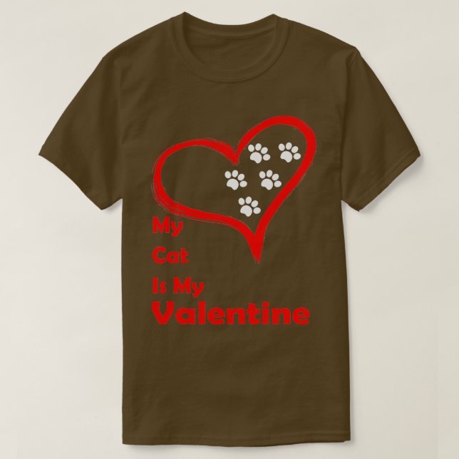 T-shirt Mon Chat Est Ma Saint Valentin Cute Valentines Day (Design devant)