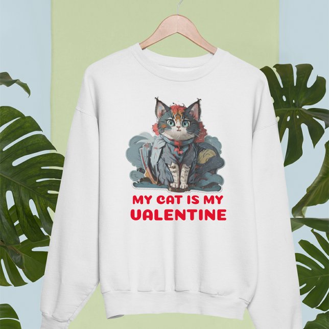 T-SHIRT MON CHAT EST MA VALENTINE. ANTI-VALENTINE (Créateur téléchargé)