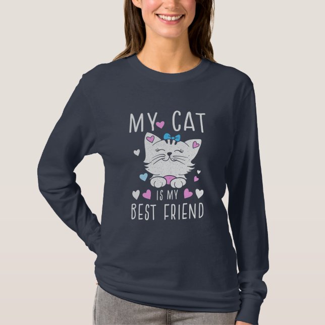 T-shirt Mon Chat Est Mes Meilleurs Amis (Devant)