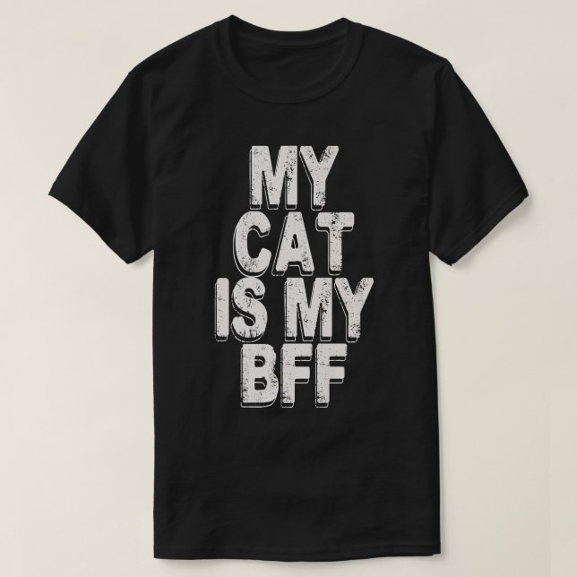 T-shirt mon chat est mon bff (Design devant)