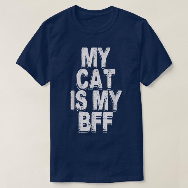 T-shirt mon chat est mon bff (Design devant)