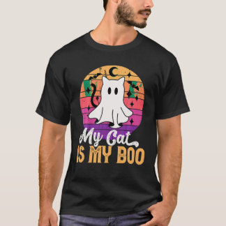 T-shirt Mon Chat Est Mon Chat Fantôme Chat Halloween Drôle