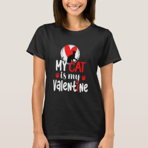T-shirt Mon Chat Est Mon Coeur Valentin Saint-Valentin