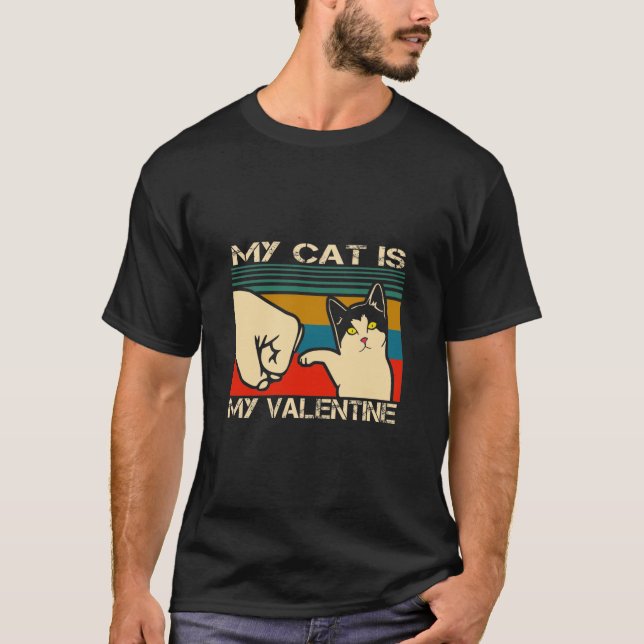 T-shirt Mon Chat Est Mon T-Valentin (Devant)