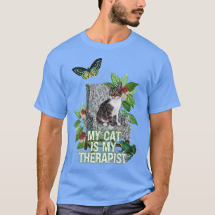 T-shirt Mon Chat Est Mon Thérapeute Drôle Chat En Chaise M