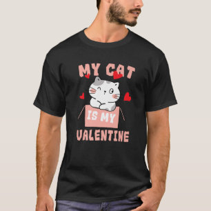 T-shirt Mon Chat Est Mon Valentin Kitten Kitty Paws Lov