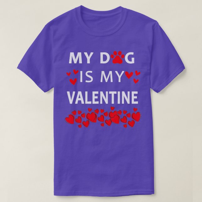 T-shirt Mon Chat Est Mon Valentine Kitten Lover Coeur Vale (Design devant)