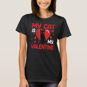 T-shirt Mon Chat Est Mon Valentine Paw Heart Propriétaire 