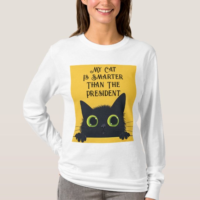 T-shirt Mon Chat Est Plus Intelligent Que Le Sweatshirt Du (Devant)