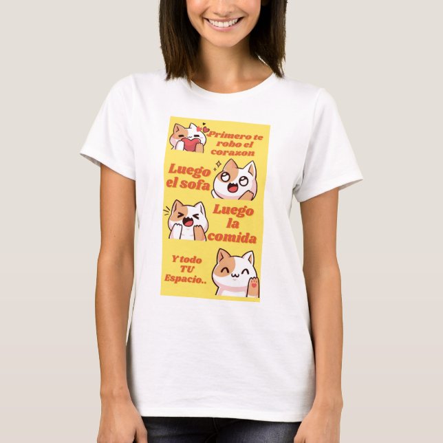 T-shirt mon chat est propriétaire de tout (Devant)