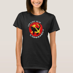 T-shirt Mon chat est un communiste pour chat