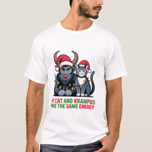 T-shirt Mon chat et Krampus ont la même énergie drôle