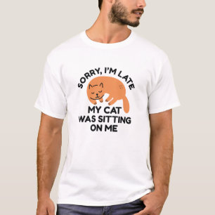 T-shirt Mon Chat Était Assis Sur Moi