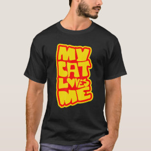 T-shirt Mon Chat M'Aime Filles Femmes Qui Aiment Les Chats
