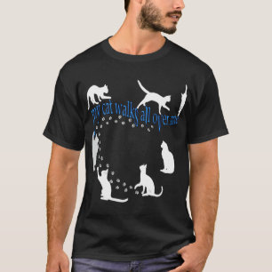 T-shirt Mon chat me balade les mots à l'avant et à l'arr