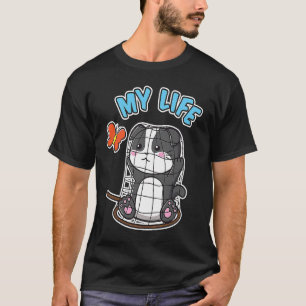 T-shirt Mon chat mignon pris dans un filet papillon
