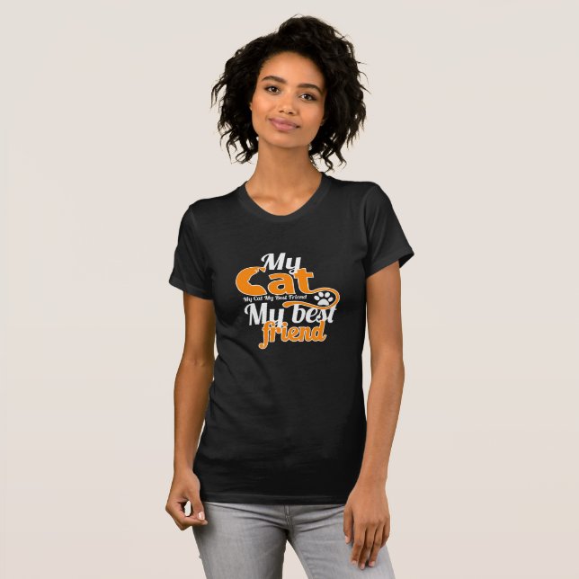 T-shirt Mon chat mon meilleur ami (Devant entier)