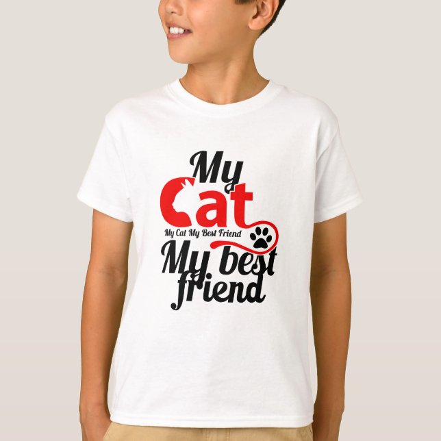 T-shirt Mon chat mon meilleur ami (Devant)