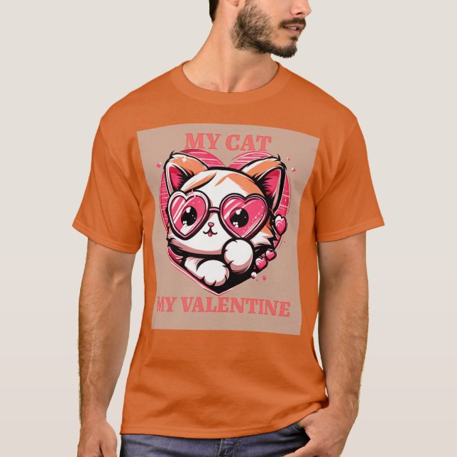 T-SHIRT MON CHAT MON VALENTIN (Devant)