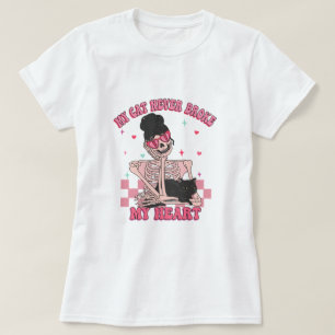 T-shirt Mon chat n'a jamais brisé mon coeur anti-Valentin